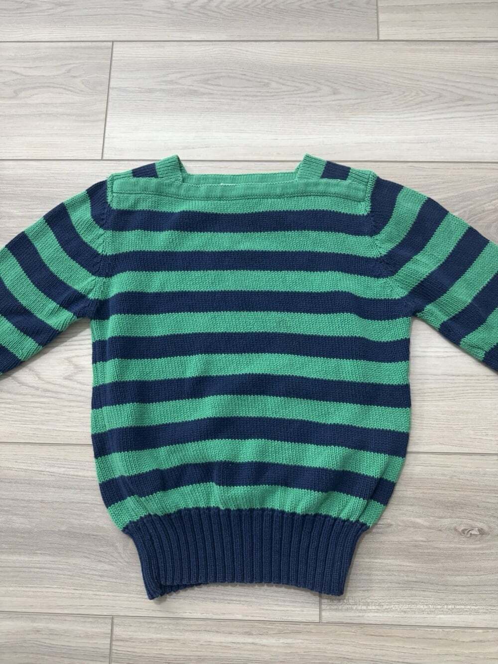 Vintage The Eagle's Eye Sweater Womens Size 34 Navy Green 100% Cotton Crewneck - Picture 2 of 5